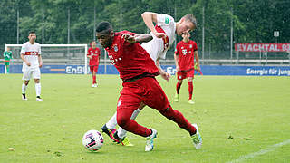 Doppeltorschütze für den FC Bayern in Hoffenheim: Franck Evina (v.) © imago/Sportfoto Rudel