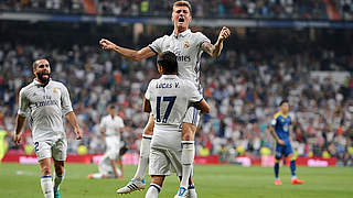 World champion Toni Kroos scored a late goal in Real Madrid's victory over Celta Vigo © 2016 Getty Images