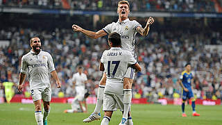 Trifft in der Schlussphase zum Sieg für Real Madrid gegen Vigo: Weltmeister Toni Kroos © 2016 Getty Images