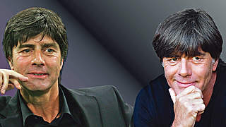 Ein Trainer, zwei Gesichter im Wandel der Zeit: Joachim Löw im Jahr 2006 (l.) und 2016 © DFB