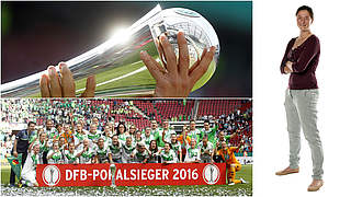 Die Losfee für die zweite Hauptrunde im DFB-Pokal der Frauen: Verena Hagedorn (r.) © Getty Images/DFB