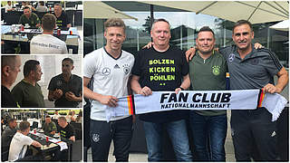 Fantastisch: André und Mario Künzl mit Stefan Kuntz und Mitchell Weiser. © Fan Club
