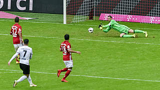 Manuel Neuer made a number of crucial saves against Ingolstadt © This content is subject to copyright.