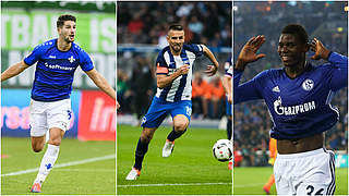 Trafen am 6. Spieltag doppelt: Antonio Colak, Vedad Ibisevic und Breel Embolo (v.l.) © Getty/DFB 