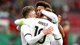 The Germany U21s can celebrate a perfect qualification for the Euros. © 2016 Getty Images