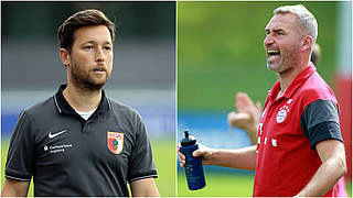 Stehen sich im Spitzenspiel gegenüber: FCA-Trainer Sürme (l.) und Bayern-Coach Walter © DFB/Imago