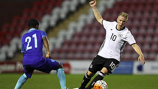 Drei U 20-Länderspiele, drei Treffer: der Hoffenheimer Offensivspieler Philipp Ochs (r.) © 2016 Getty Images