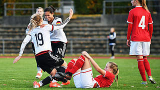 Gelungene Premiere: das neue U 16-Team um Laura Haas (19) besiegt Dänemark © 2016 Getty Images