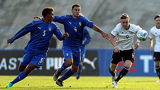 FC Nürnberg's Cedric Teuchert got the only goal for Germany against Italy © 2016 Getty Images