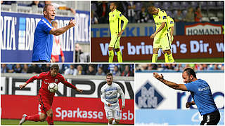 Eröffnen den 16. Spieltag: Wehen Wiesbaden (o.) und Hansa Rostock © Getty Images/DFB