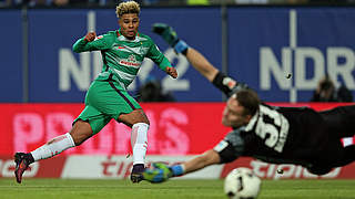 Trifft zum 2:2 im Nordderby: Serge Gnabry (l.) © 2016 Getty Images