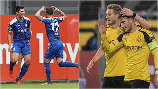 Freuen sich auf den BVB mit Reus, Schürrle und Co.: Erfurts Nikolaou (l.) und Odak © GettyImages/DFB