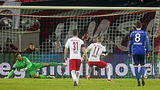 Timo Werner tucked away his spot-kick as RBL Leipzig got their tenth victory this year © 2016 Getty Images