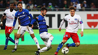 HSV moved off the bottom of the Bundesliga table with a win over Darmstadt.  © 2016 Getty Images