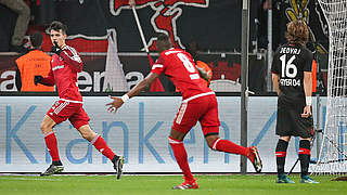 Alfredo Morales puts Ingolstadt in front.  © 2016 Getty Images