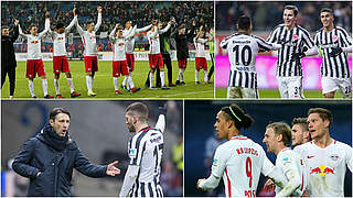 Treffen der Überraschungsteams: Frankfurt gastiert beim Rekordaufsteiger RB Leipzig © Getty Images/Collage DFB