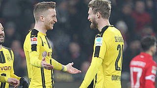 Marco Reus' early goal wasn't enough for a Dortmund victory against Mainz © This content is subject to copyright.