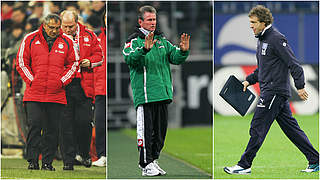 Trainertrennung bei drei Vereinen: Magath (l.), Heynckes (M.) und Doll © Getty Images/Collage dfb