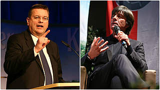 Reinhard Grindel und Joachim Löw waren Ehrengäste von NFV-Präsident Karl Rothmund © Getty Images/DFB