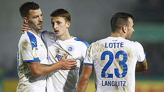 22. Spieltag wird beendet: Sportfreunde Lotte spielen gegen Holstein Kiel am 28. März © 2016 Getty Images