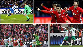 Robert Lewandowski and Serge Gnabry helped their teams to vital points on Saturday.  © 