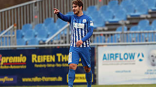 Doppelter Torschütze für den SV Meppen im Topspiel gegen Lübeck: Benjamin Girth  © imago/Beautiful Sports