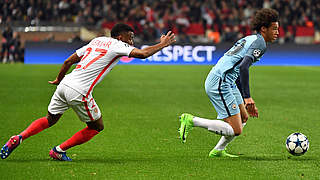 Sané's (right) goal wasn't enough as Man City exited the Champions League. © AFP/Getty Images