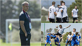 Möchte als Gruppensieger zur Endrunde reisen: DFB-Trainer Christian Wück (l.) © Getty/Collage DFB