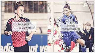 Favoritinnen der Fans am 11. Spieltag: Giulia Gwinn und Jovana Damnjanovic (v.l.) © DFB