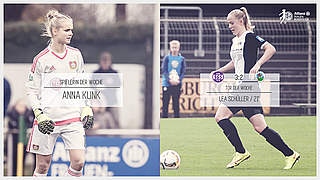 Am 12. Spieltag gewählt: Anna Klink (l.) und Lea Schüller (r.) © DFB