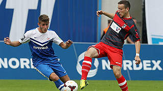 Kein Sieger: Rostocks Sascha Schünemann und Erfurts Kevin Möhwald © Bongarts/GettyImages