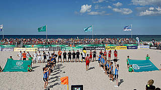 Austragungsort des 2. DFB-Beachsoccer- Cups: DFB-Arena in Warnemünde © 2013 Getty Images