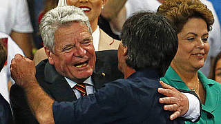 Nach dem WM-Finale in Rio: Bundespräsident Joachim Gauck gratuliert © Bongarts/GettyImages