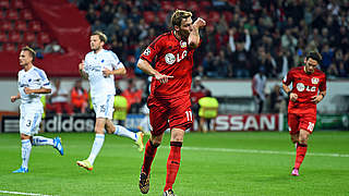 Kampfansage an die Wölfe: Bayers Stefan Kießling © 2014 Getty Images