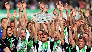Aktueller Deutscher Meister: der VfL Wolfsburg © 2014 Getty Images
