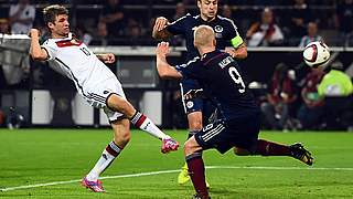 Treffsicher: Thomas Müller will auch gegen Gibraltar erfolgreich sein.  © Getty Images