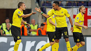 Siegreich am zweiten Speiltag der Europa-Ligen: Borussia Dortmund © 2014 Getty Images
