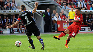 Bewerbungsschreiben mit Tor: Karim Bellarabi (r.) vor dem Länderspieldebüt © imago/Eibner