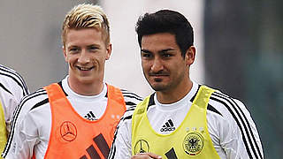 Both back on the pitch- Marco Reus and Ilkay Gündogan © 2012 Getty Images