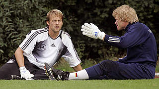 Sieben Länderspiele: Timo Hildebrand (l.) mit Oliver Kahn © imago