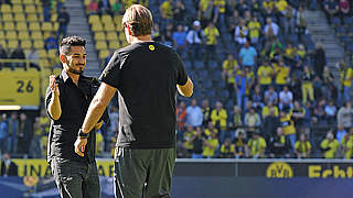 Willkommen zurück: BVB-Coach Klopp (r.) freut sich auf Gündogan © imago/Revierfoto