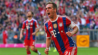 Erster Doppelpack und 200. Bundesliga-Sieg: Philipp Lahm © 2014 Getty Images