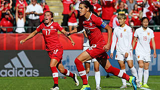 Später Jubel: Kanadas Matchwinnerin Christine Sinclair © 2015 FIFA