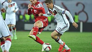 Thomas Müller and co. want to book their ticket to France by beating Georgia tonight © Imago