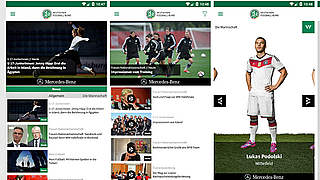 Im neuen Gewand: die DFB-App © Screenshot DFB