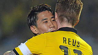 Torschützen für den BVB in Johor: Shinji Kagawa (l.) und Marco Reus © 2015 Masashi Hara