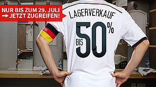 Artikel bis zu 50 % reduziert: der große Lagerverkauf im DFB-Fanshop © DFB