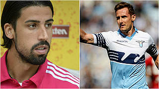 World Cup winners Khedira (Juventus) and Klose (Lazio) discover their Serie A opponents © Bongarts/GettyImages/DFB
