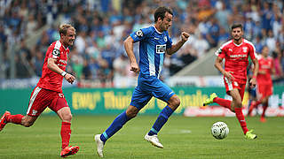 Doppeltorschütze gegen Halle: Christian Beck (M.) schießt Magdeburg zum Heimsieg © 2015 Getty Images