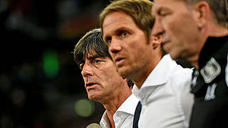 Löw, Schneider and Köpke are undertaking a scouting tour © 2014 Getty Images